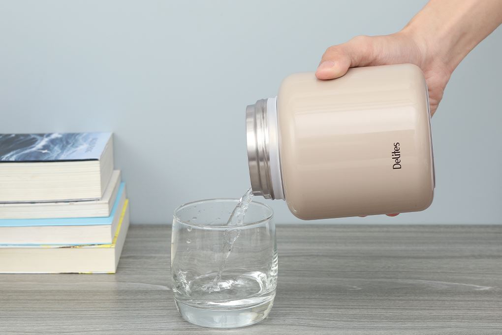 Bình đựng thức ăn giữ nhiệt Inox 800 ml Delites XB-24170 Nâu Màu Nâu