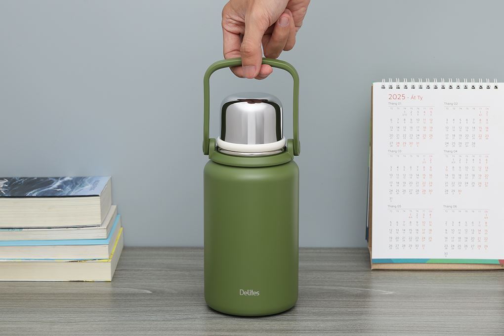 Bình giữ nhiệt Inox 900 ml Delites XB-22132 Xanh lá Màu Xanh lá