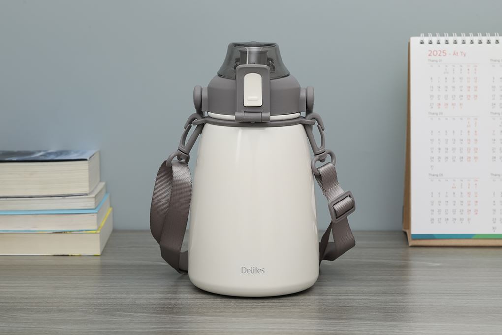 Bình giữ nhiệt Inox 1100 ml Delites DSV-088 Trắng Màu Trắng