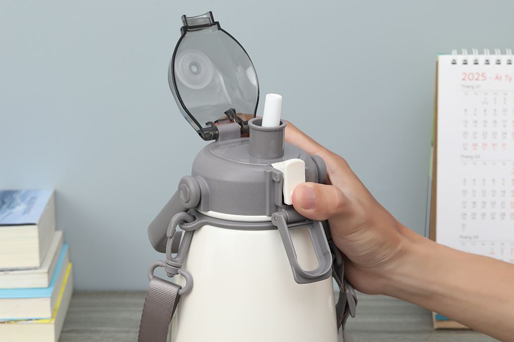 Bình giữ nhiệt Inox 1100 ml Delites DSV-088 Trắng Màu Trắng