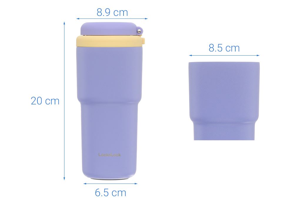 Ly giữ nhiệt inox 480 ml Lock&Lock Daily Macaron Tumbler LHC3292GRP Màu Tím