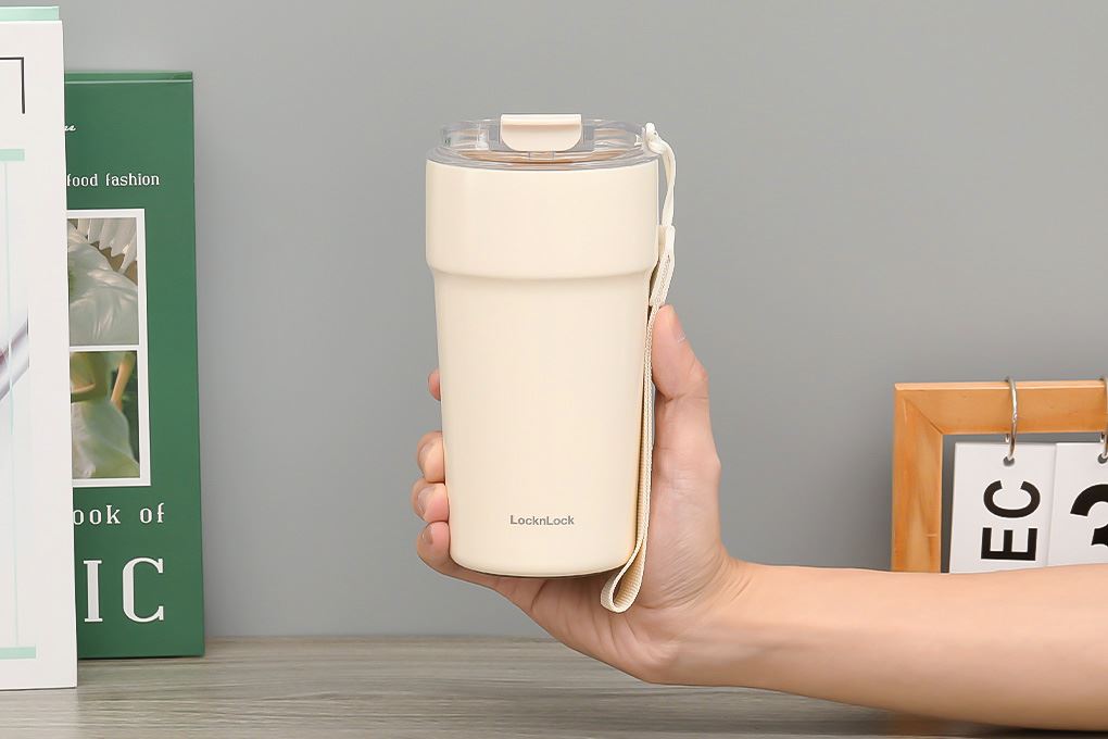 Ly giữ nhiệt inox 500 ml Lock&Lock Metro Cafe Tumbler LHC4357IVY Màu Trắng