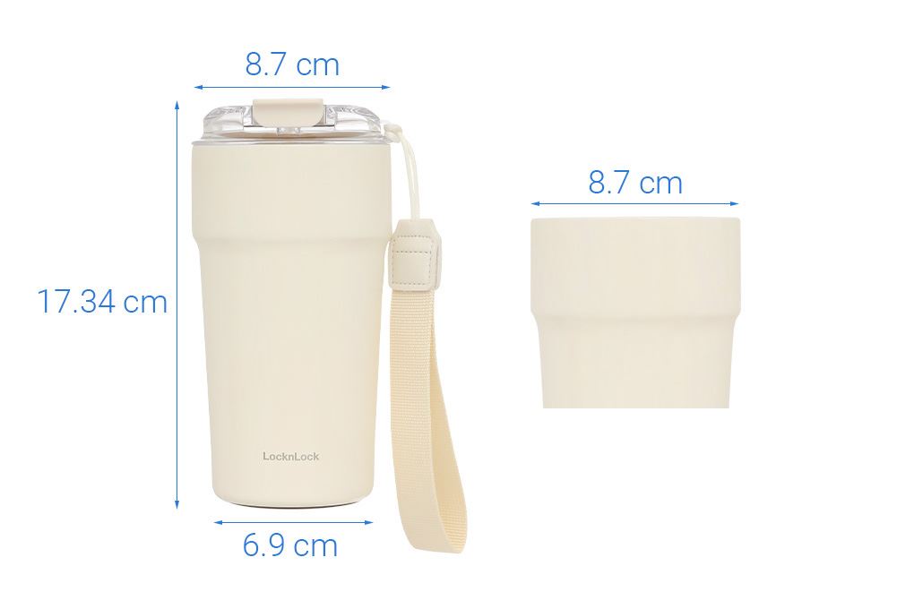 Ly giữ nhiệt inox 500 ml Lock&Lock Metro Cafe Tumbler LHC4357IVY Màu Trắng