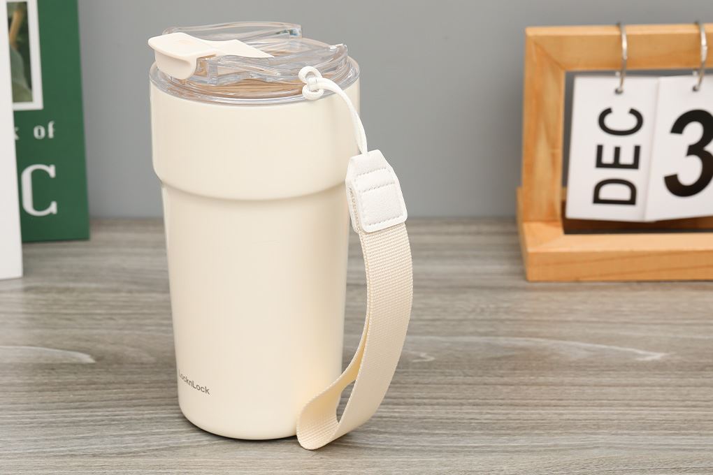 Ly giữ nhiệt inox 500 ml Lock&Lock Metro Cafe Tumbler LHC4357IVY Màu Trắng