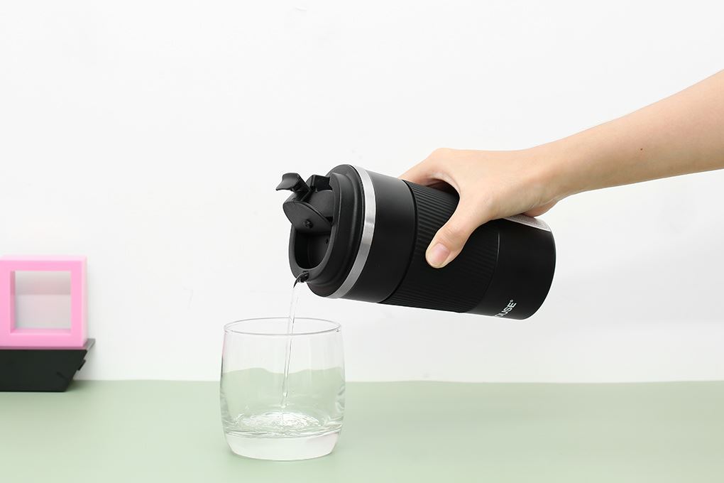 Ly giữ nhiệt inox 500 ml Sunhouse Snappy KS-TU500SB Màu Đen