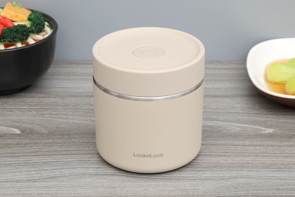 Bộ 3 hộp cơm giữ nhiệt inox 300 - 300 - 500 ml Lock&Lock LHC8052S02B Màu Màu be