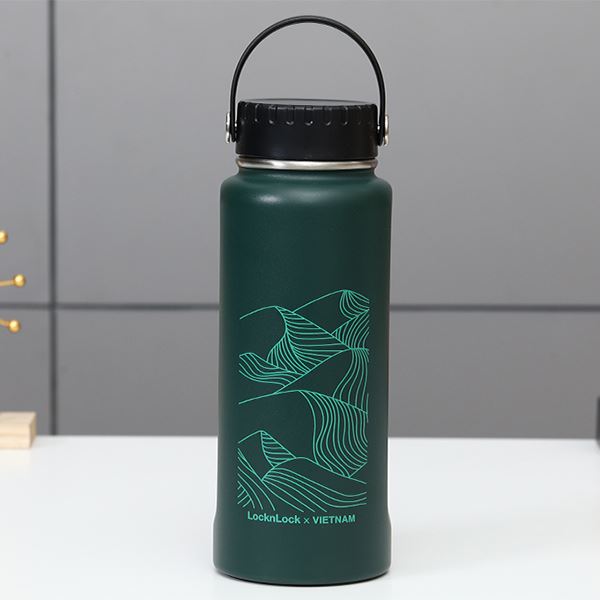 Bình giữ nhiệt inox 897 ml Riga Tumbler Vietnam Edition Lock&Lock LHC4160DGRN Màu Xanh lá đậm