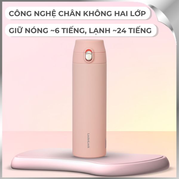 Bình giữ nhiệt nóng lạnh Inox 500 ml Lock&Lock LHC3257PIK