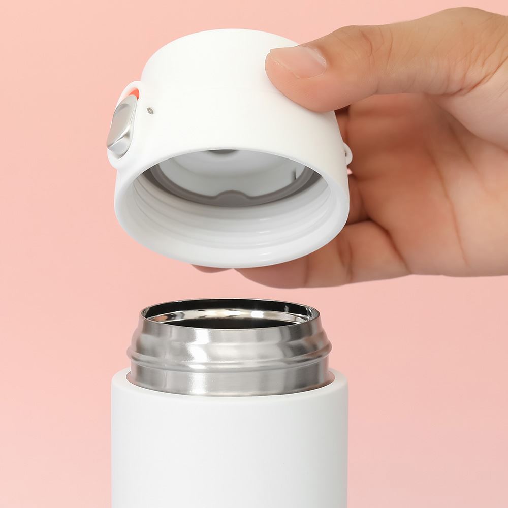 Bình giữ nhiệt inox 500 ml Featherlight One-touch Tumbler Lock&Lock LHC3257WHT Màu Trắng