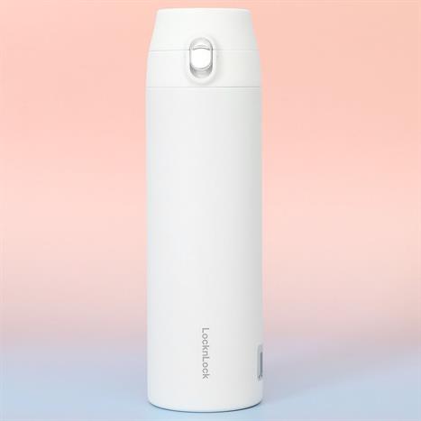 Bình giữ nhiệt inox 500 ml Featherlight One-touch Tumbler Lock&Lock LHC3257WHT