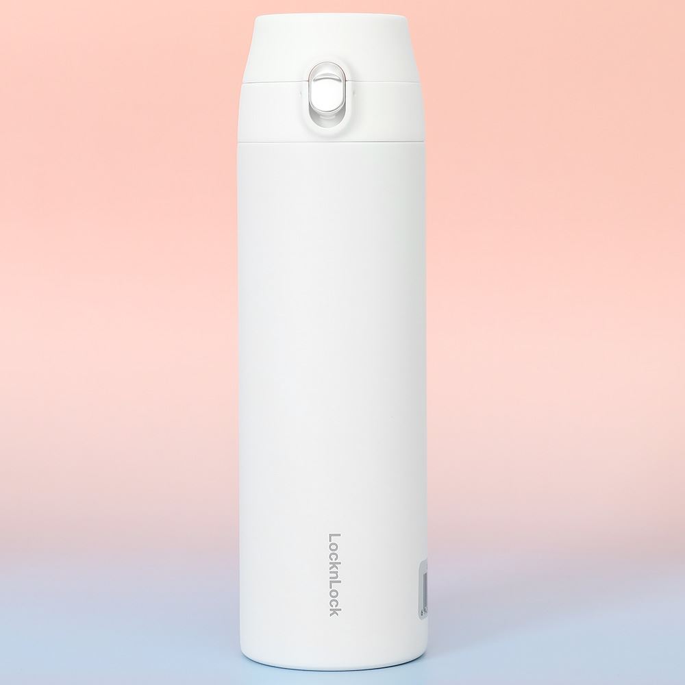 Bình giữ nhiệt inox 500 ml Featherlight One-touch Tumbler Lock&Lock LHC3257WHT Màu Trắng
