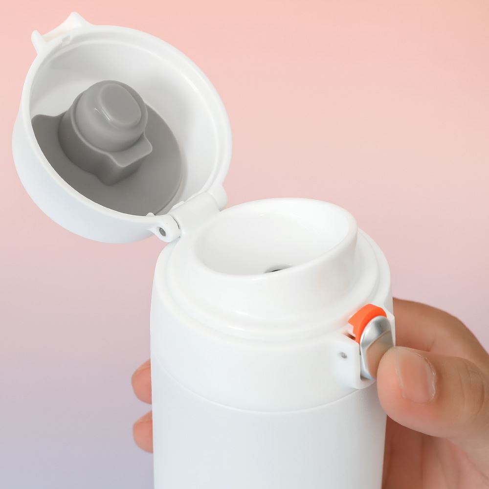 Bình giữ nhiệt inox 500 ml Featherlight One-touch Tumbler Lock&Lock LHC3257WHT Màu Trắng