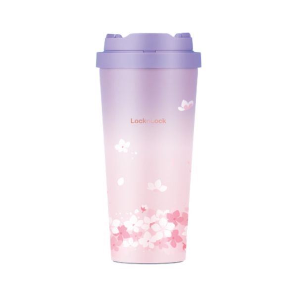 Bình giữ nhiệt inox 550 ml Energetic Tumbler Peach Blossom Lock&Lock LHC3249VOLPB Màu Tím
