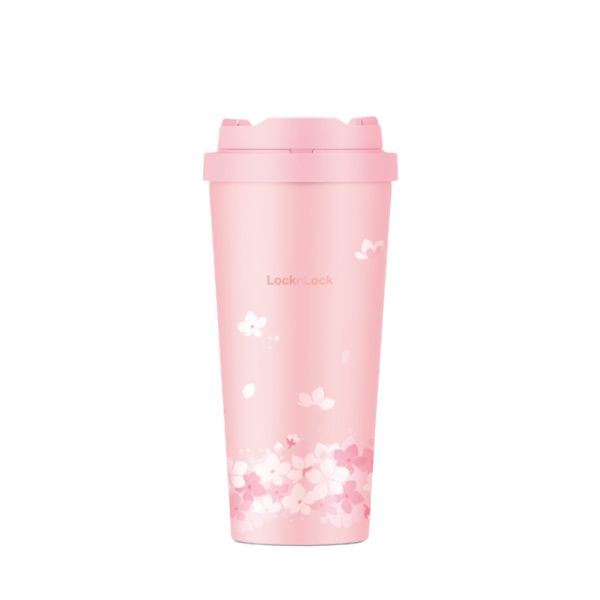 Bình giữ nhiệt inox 550 ml Energetic Tumbler Peach Blossom Lock&Lock LHC3249PIKPB Màu Hồng