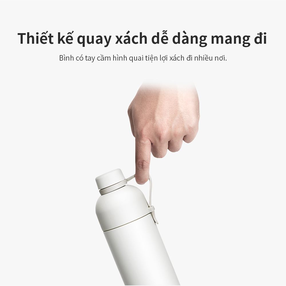 Bình giữ nhiệt inox 490 ml Belt Bottle Lock&Lock LHC4267PIK