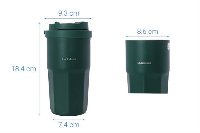 Bình giữ nhiệt inox 460 ml Vacuum Coffee Tumbler Lock&Lock LHC3329DGRN Màu Xanh lá đậm