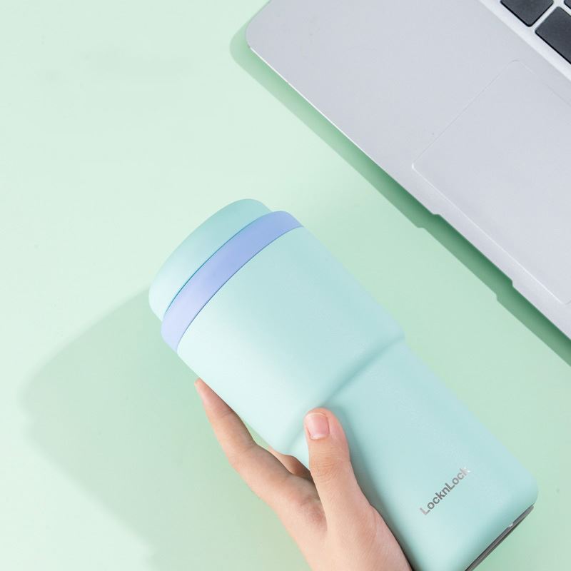 Bình giữ nhiệt inox 480 ml Daily Macaron Tumbler Lock&Lock LHC3292GRN Màu Xanh lá