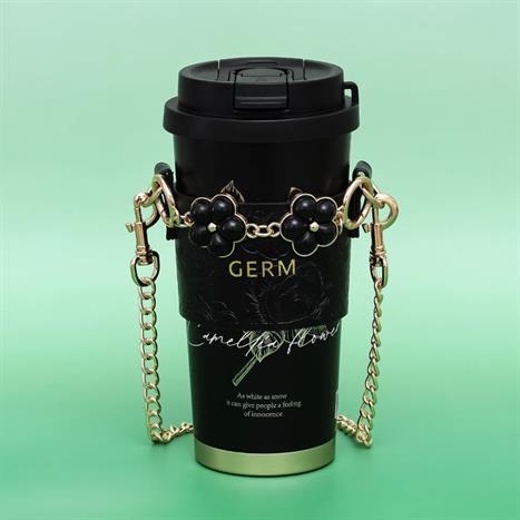 Ly giữ nhiệt inox 500 ml Hoa Sơn Trà GERM GE-23AW-B77 Màu Đen