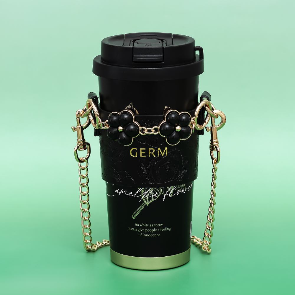 Ly giữ nhiệt inox 500 ml Hoa Sơn Trà GERM GE-23AW-B77 Màu Đen