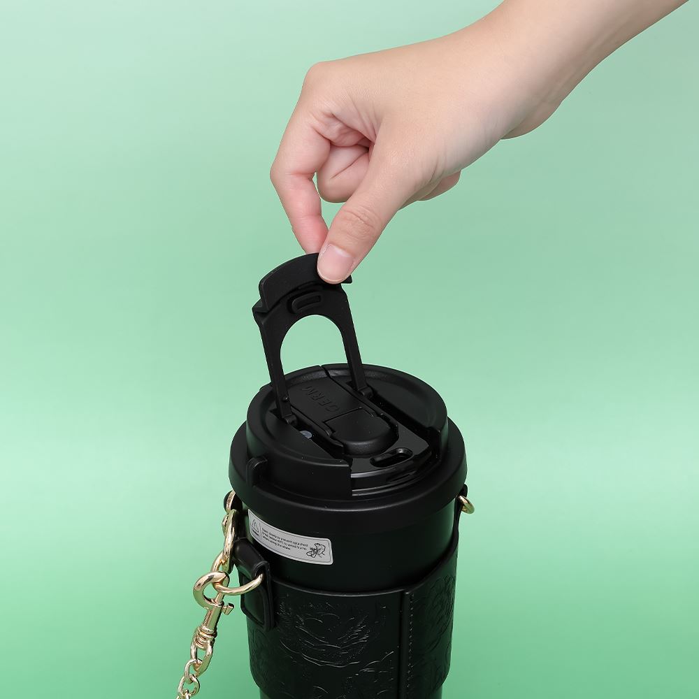 Ly giữ nhiệt inox 500 ml Hoa Sơn Trà GERM GE-23AW-B77 Màu Đen