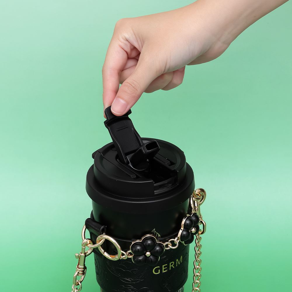 Ly giữ nhiệt inox 500 ml Hoa Sơn Trà GERM GE-23AW-B77 Màu Đen
