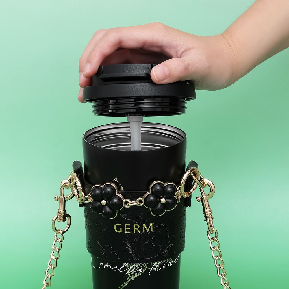 Ly giữ nhiệt inox 500 ml Hoa Sơn Trà GERM GE-23AW-B77 Màu Đen