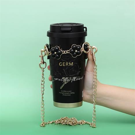 Ly giữ nhiệt inox 500 ml Hoa Sơn Trà GERM GE-23AW-B77 Màu Đen