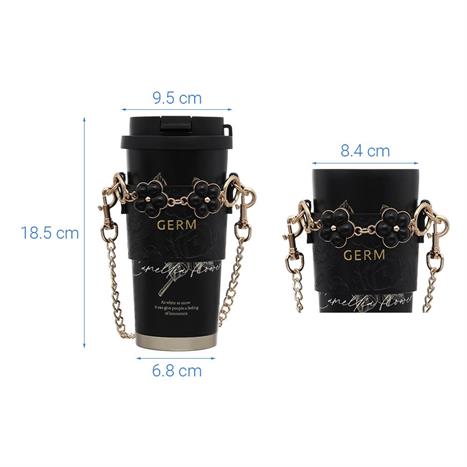 Ly giữ nhiệt inox 500 ml Hoa Sơn Trà GERM GE-23AW-B77 Màu Đen