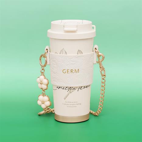 Ly giữ nhiệt inox 500 ml Hoa Sơn Trà GERM GE-23AW-B77 Màu Trắng