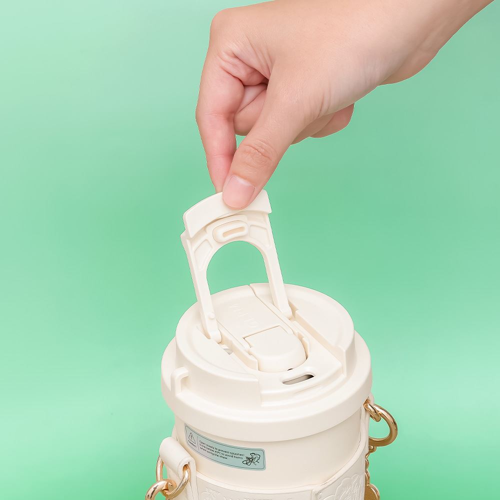 Ly giữ nhiệt inox 500 ml Hoa Sơn Trà GERM GE-23AW-B77 Màu Trắng