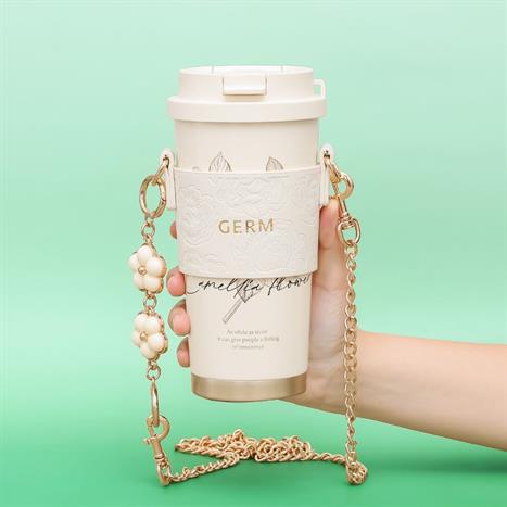 Ly giữ nhiệt inox 500 ml Hoa Sơn Trà GERM GE-23AW-B77 Màu Trắng