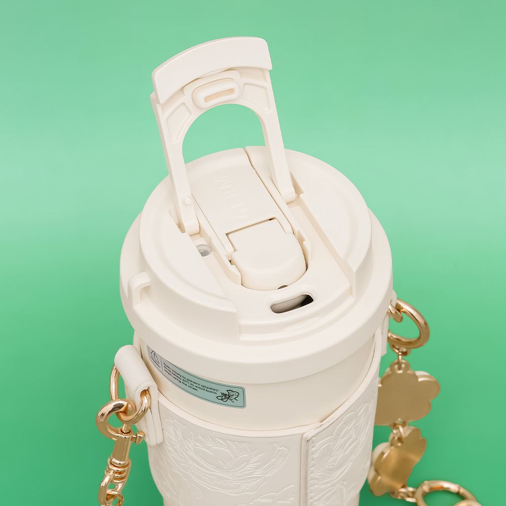 Ly giữ nhiệt inox 500 ml Hoa Sơn Trà GERM GE-23AW-B77 Màu Trắng