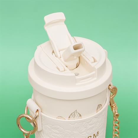 Ly giữ nhiệt inox 500 ml Hoa Sơn Trà GERM GE-23AW-B77 Màu Trắng