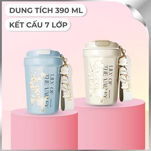 Ly giữ nhiệt inox 390 ml Hoa Huệ Thung Lũng GERM GE-23AW-K32