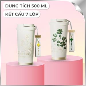 Ly giữ nhiệt inox 500 ml Cỏ Bốn Lá GERM GE-23AW-B76