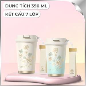 Ly giữ nhiệt inox 390 ml Cỏ Bốn Lá GERM GE-24SS-DB96