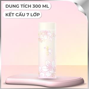 Bình giữ nhiệt inox 300 ml Hoa Anh Đào GERM GE-24SS-DB82