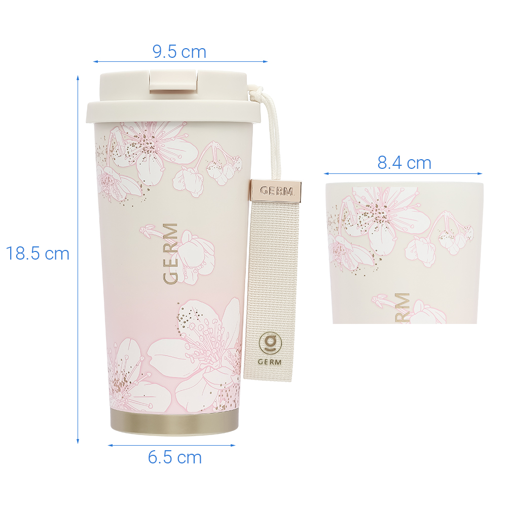Ly giữ nhiệt inox 500ml Hoa Anh Đào GERM GE-24SS-DB77