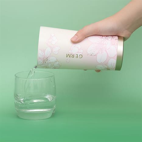 Ly giữ nhiệt inox 500ml Hoa Anh Đào GERM GE-24SS-DB77 Màu Trắng - Hồng