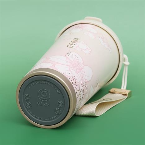 Ly giữ nhiệt inox 500ml Hoa Anh Đào GERM GE-24SS-DB77 Màu Trắng - Hồng