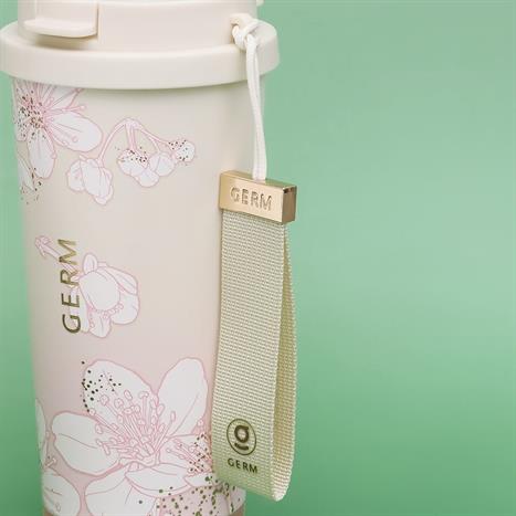 Ly giữ nhiệt inox 500ml Hoa Anh Đào GERM GE-24SS-DB77 Màu Trắng - Hồng