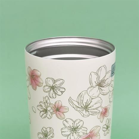 Ly giữ nhiệt inox 500 ml Hoa Anh Đào GERM GE-24AW-B85 Màu Hồng Kem