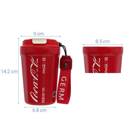 Ly giữ nhiệt inox 390 ml Kim Cương Coca Cola GERM GPS-2124VP-CCR Màu Đỏ