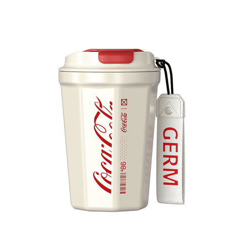 Ly giữ nhiệt inox 390 ml Kim Cương Coca Cola GERM GPS-2124VP-CCW Màu Trắng