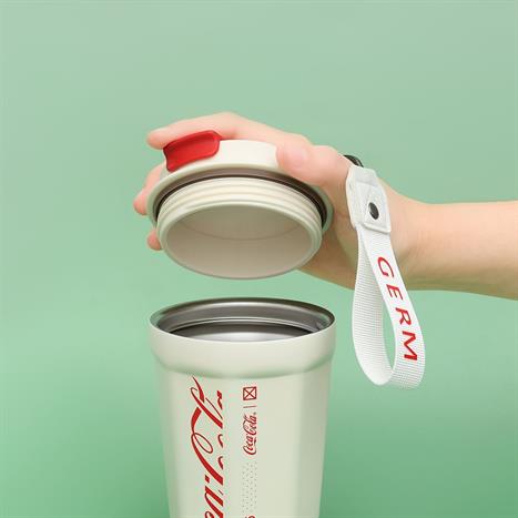 Ly giữ nhiệt inox 390 ml Kim Cương Coca Cola GERM GPS-2124VP-CCW Màu Trắng