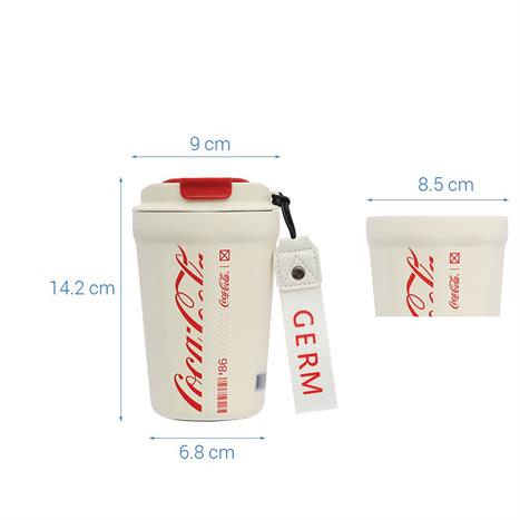 Ly giữ nhiệt inox 390 ml Kim Cương Coca Cola GERM GPS-2124VP-CCW Màu Trắng
