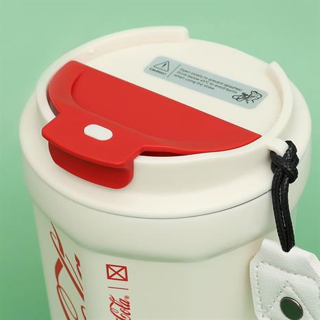 Ly giữ nhiệt inox 390 ml Kim Cương Coca Cola GERM GPS-2124VP-CCW Màu Trắng