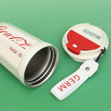 Ly giữ nhiệt inox 390 ml Kim Cương Coca Cola GERM GPS-2124VP-CCW Màu Trắng