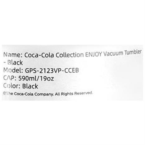 Ly giữ nhiệt inox 590 ml Enjoy Coca Cola GERM GPS-2123VP-CCEB Màu Đen