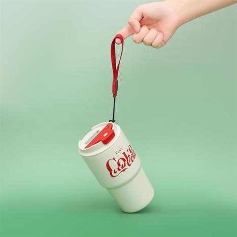 Ly giữ nhiệt 590 ml Enjoy Coca Cola GERM GPS-2123VP-CCEW Màu Trắng